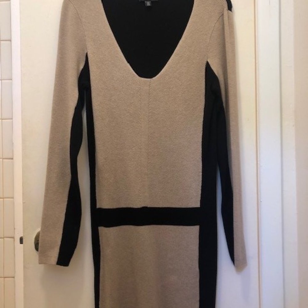 60s Look Color Block Knit Dress Size M
